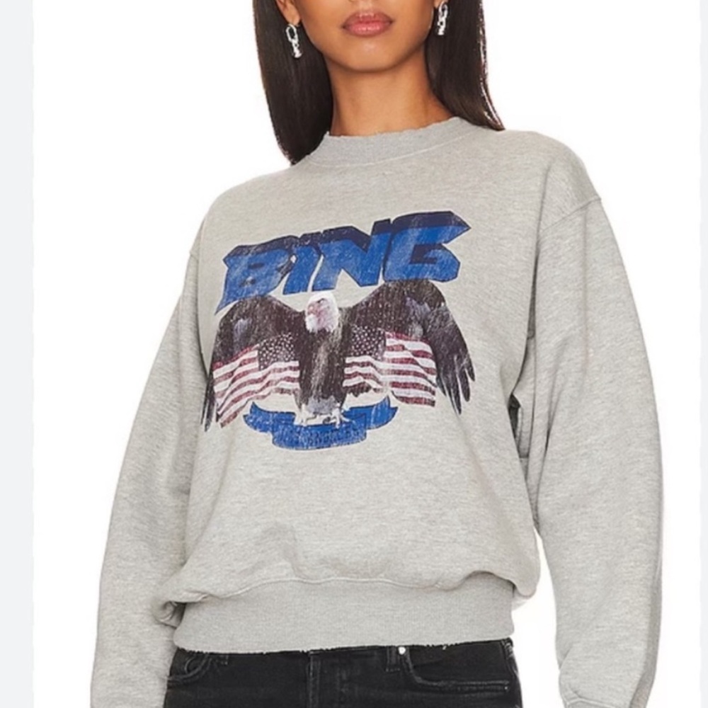 Anine Bing Gray Eagle Sweater